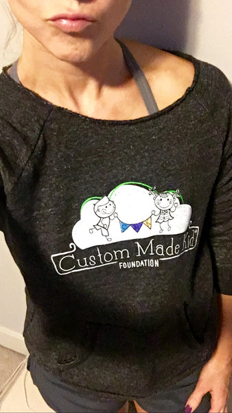 Women's Distressed Sweatshirt (Eco Black)